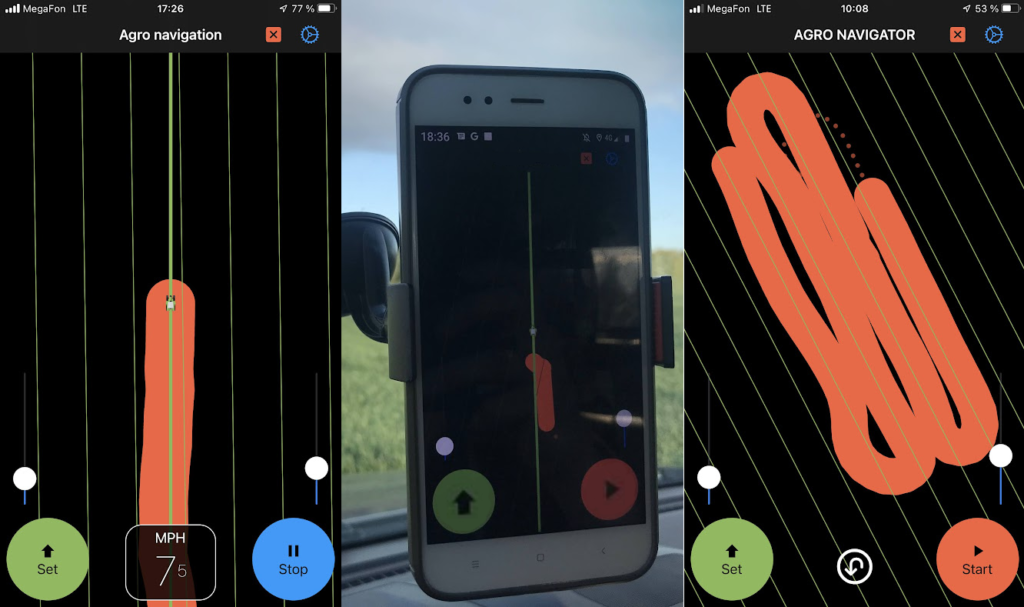 Приложения для параллельного вождения АгроНавигация для android и ios (iphone)